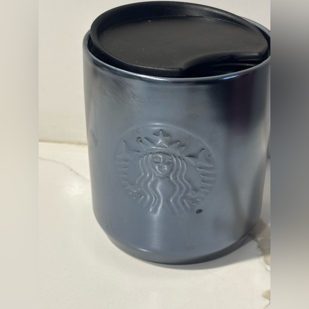 Starbucks Ceramic Double Wall Tumbler 8oz Luster 2020 Purple Blue Iridescent